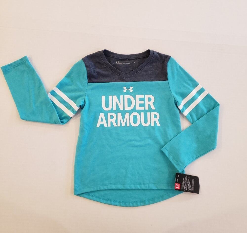 NWT Under Armour Girls Long Sleeve Tee Size 5